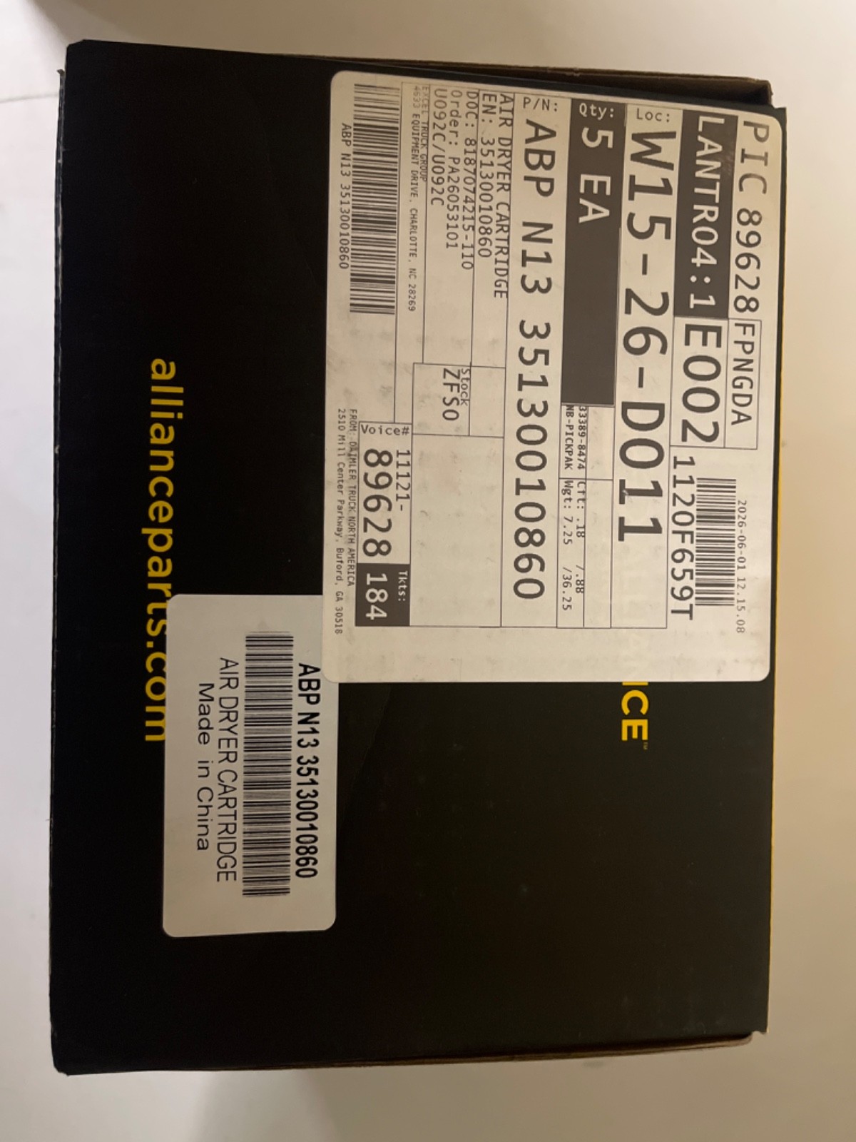 Alliance ABP N13 35130010860 Air Dryer Cartridge