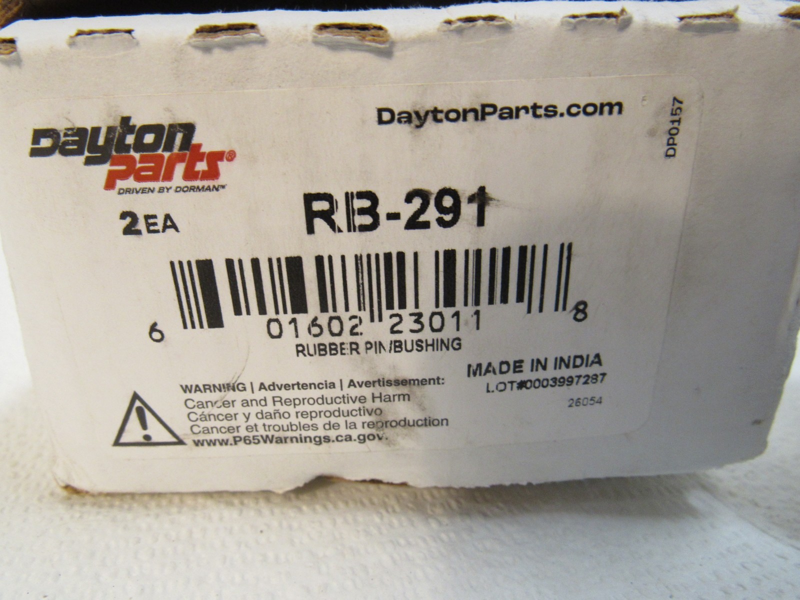 Dayton Parts RB-291 Leaf Spring Rubber Pin/Bushing Pack of 2