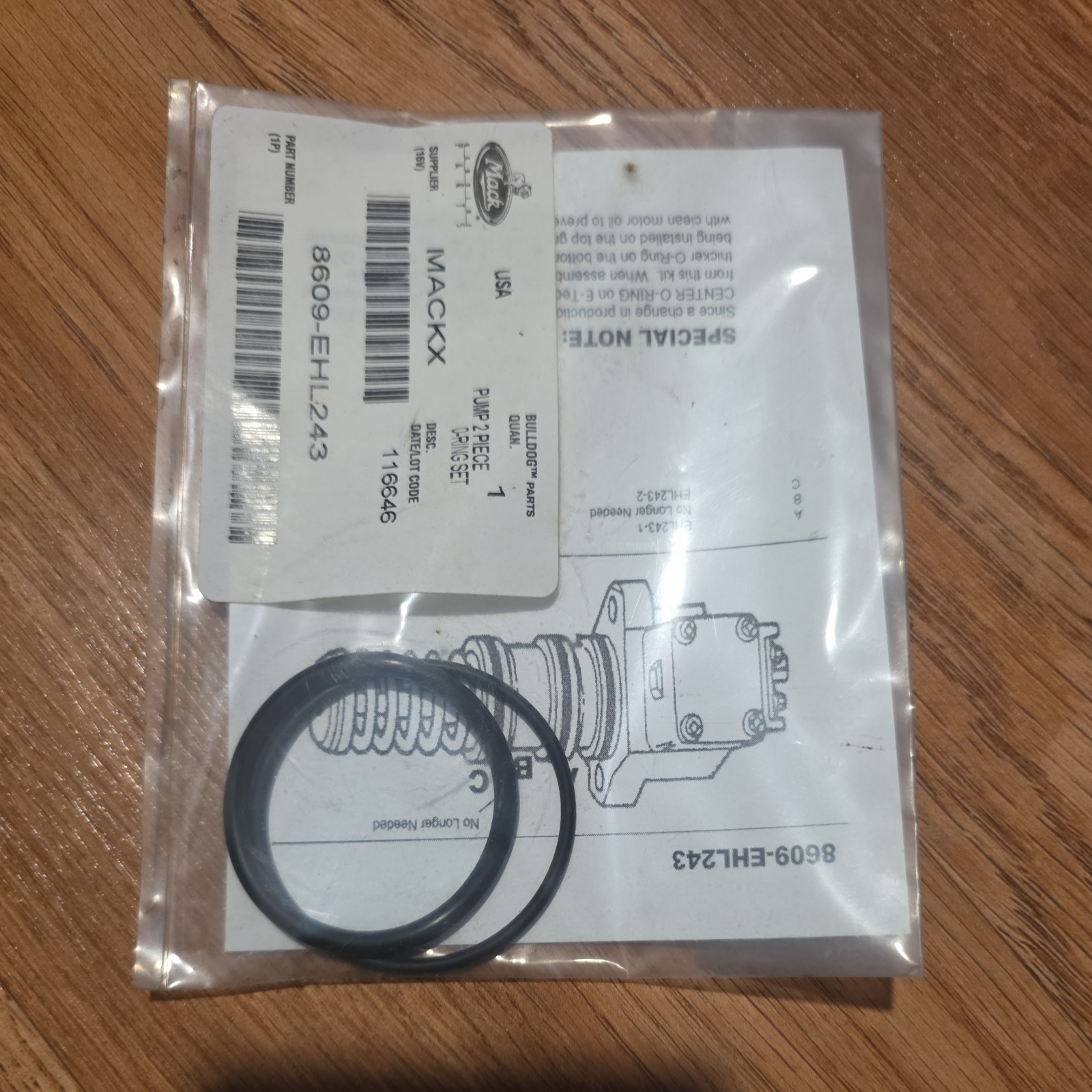 OEM Mack 8609-EHL243 O-Ring Kit For E-Tech Unit Pump PAI# EKT-8561 Bosch DGK132