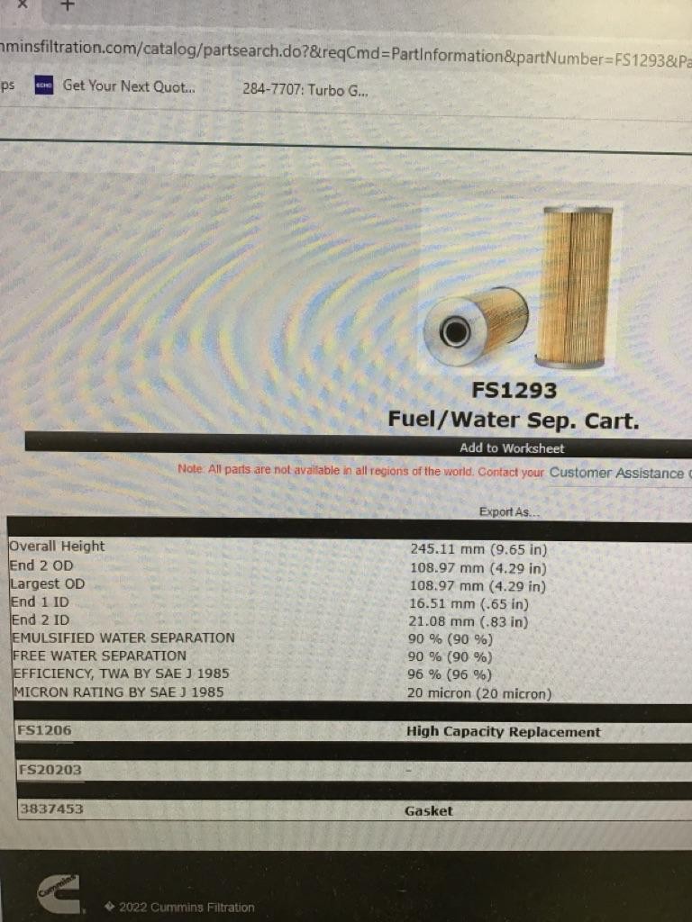 Replaces FS1206 MISCELLANEOUS ALL NEW PART , MN