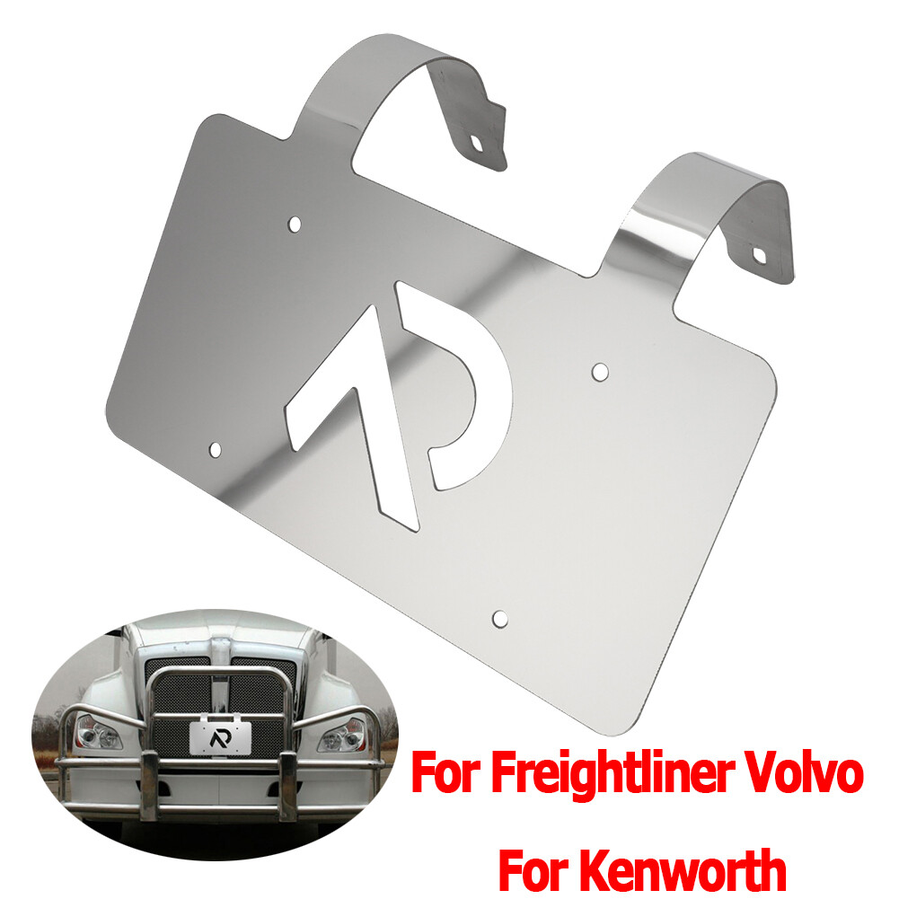 Semi Truck Deer Guard License Plate Holder 3” For Freightliner Volvo Kenworth
