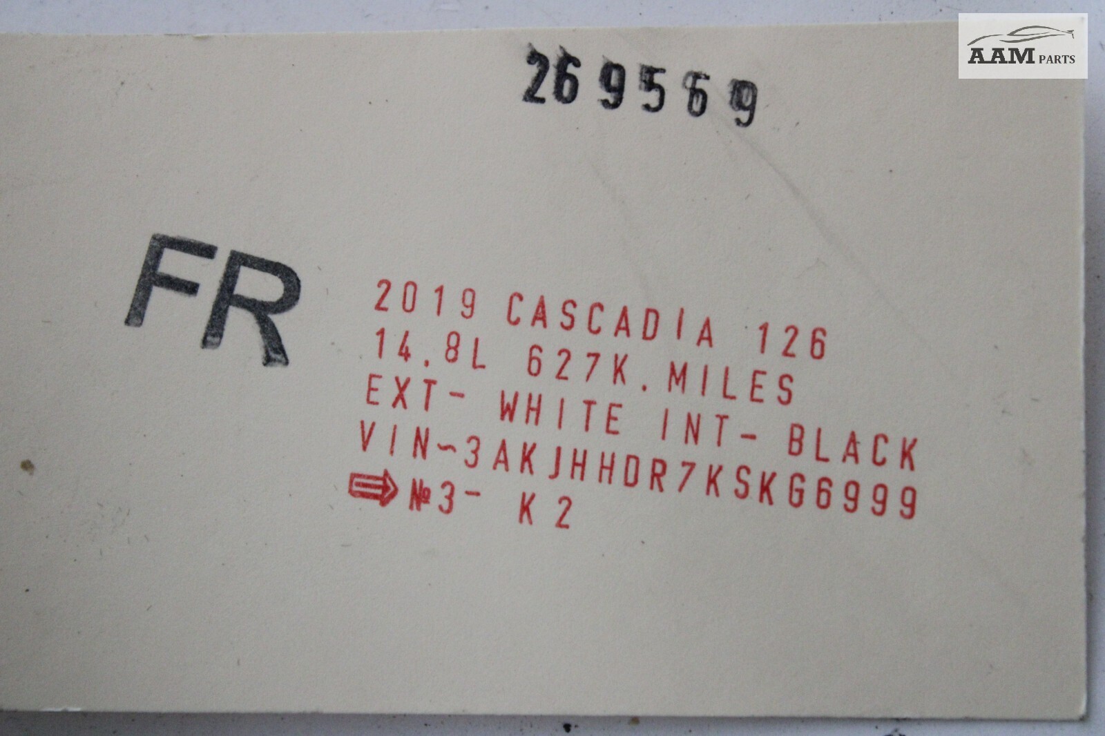 2018-2024 FREIGHTLINER CASCADIA FRONT RIGHT SIDE DOOR WEATHERSTRIP SEAL OEM