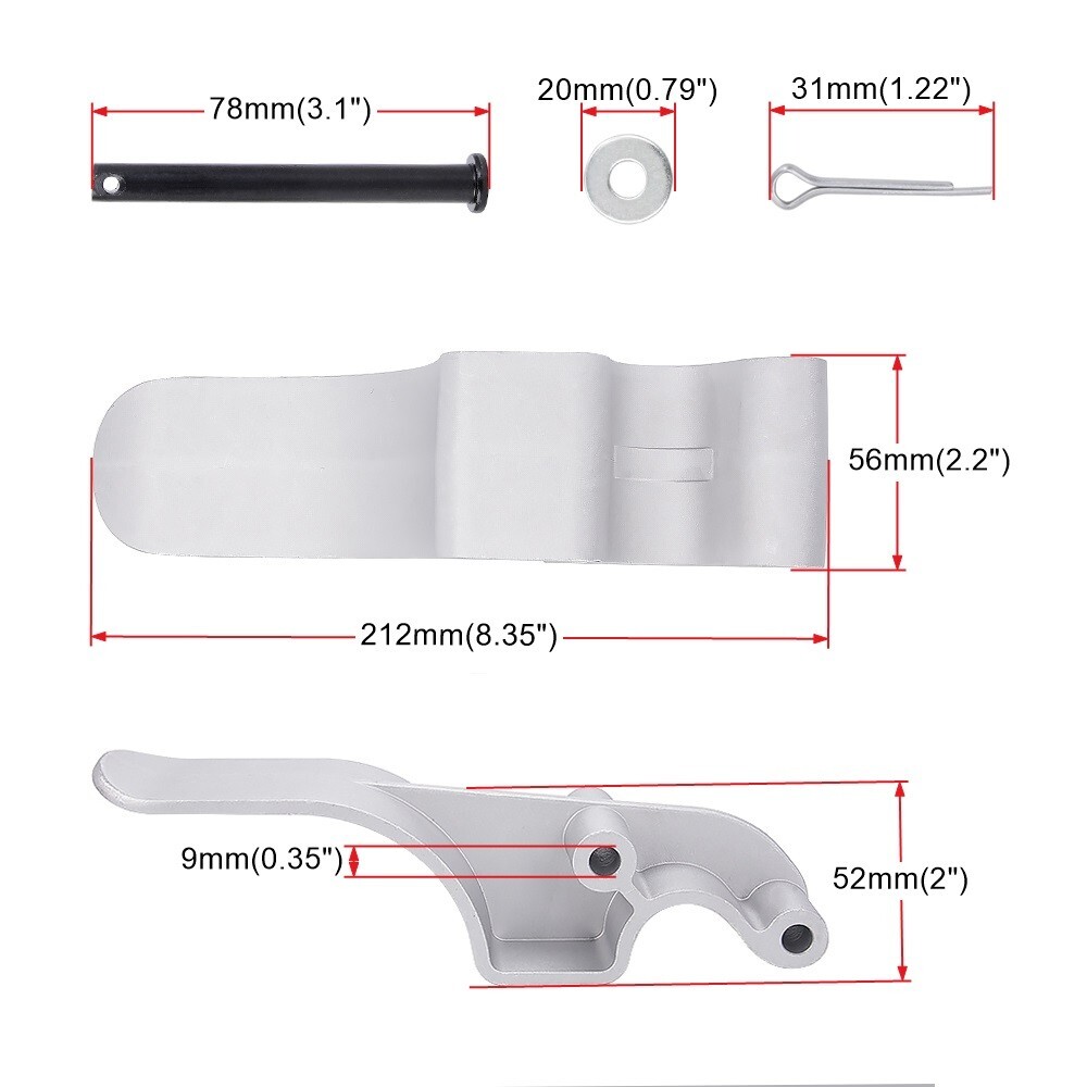 6x Aluminum Tarp Stop Easy-Off Cast Upright Kit Pro Trucking Products 1705775-1