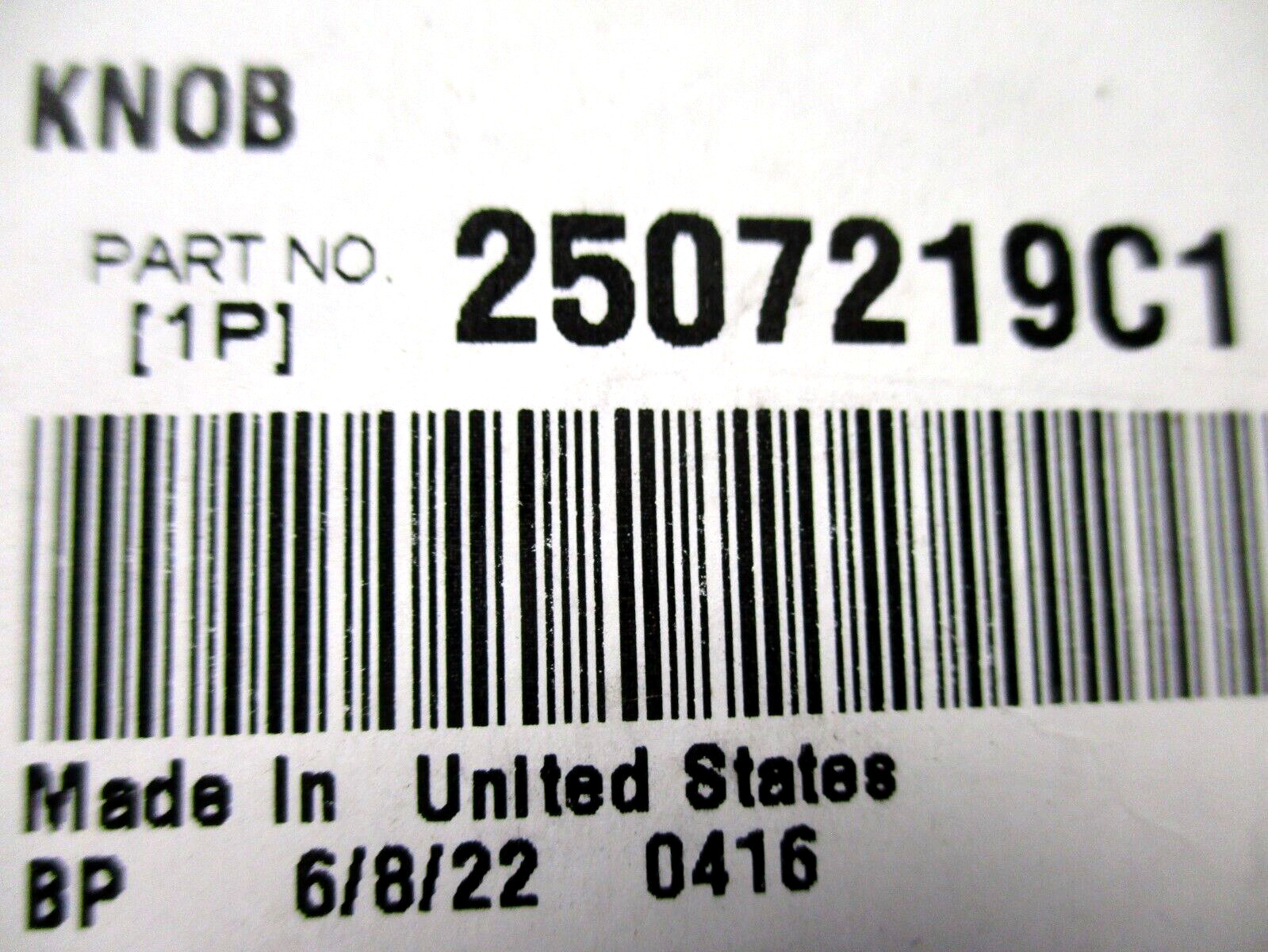 2507219C1 NEW OEM INTERNATIONAL IC CE BUS DRIVER HEATER CONTROL KNOB USA
