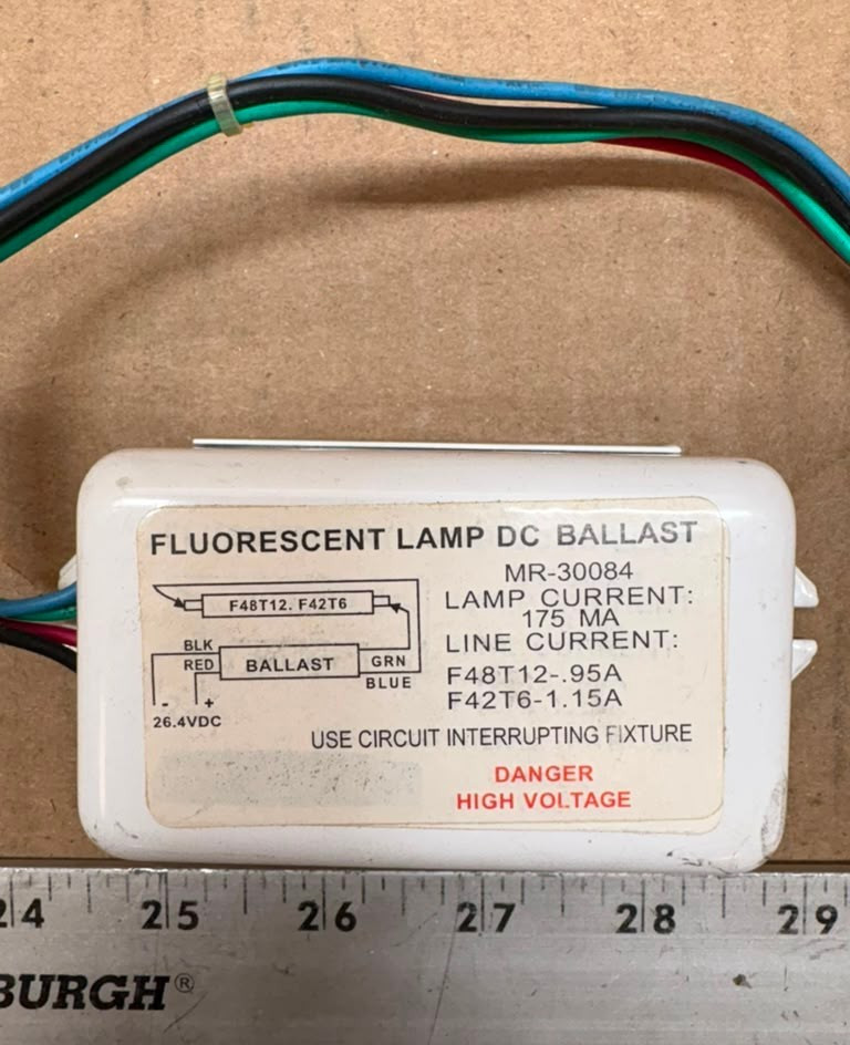 Mark IV Luminator F48T12/F42T6 Fluorescent Lamp DC Ballast, p/n A1649543AE