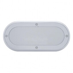 6″ Oval Light Mirror Chrome Plastic Bezel / Cover, United Pacific 34076