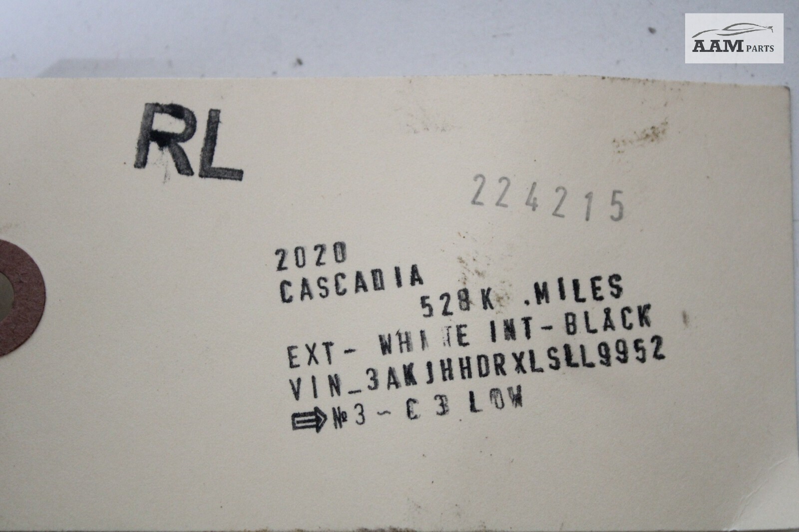 18-23 FREIGHTLINER CASCADIA REAR LEFT DRIVER SIDE WEATHERSTRIP SEAL OEM