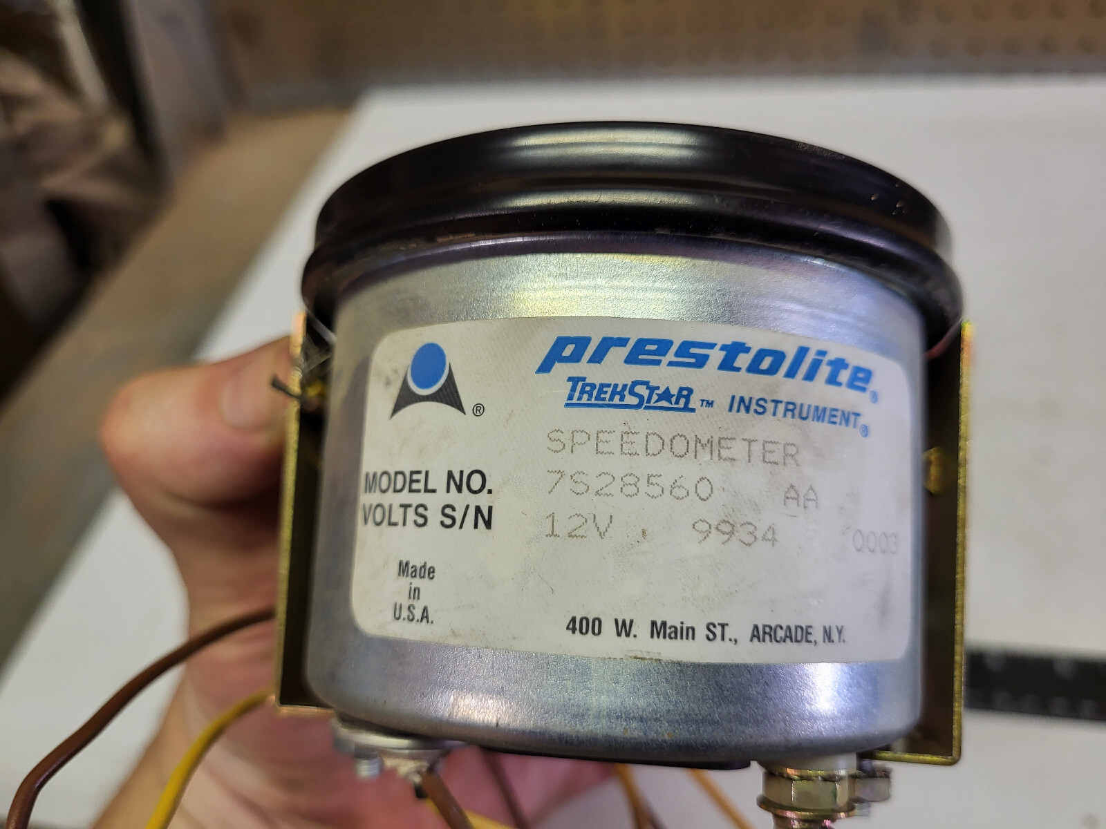 NOS 12V Speedometer MPH Gauge Prestolite Electric # 7S28560S Ref. # LN 104-715A