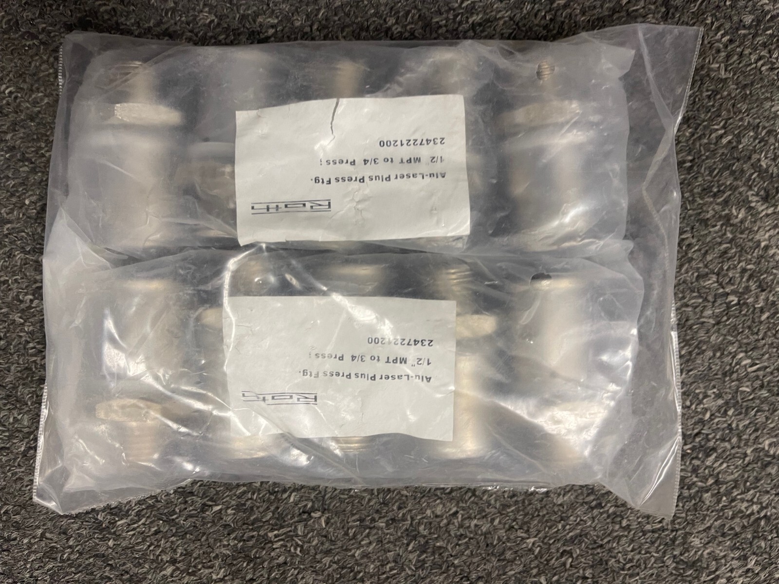 Bag of 10 pieces Roth 2347221200 3/4” Press x 1/2“ MPT ADAPTER
