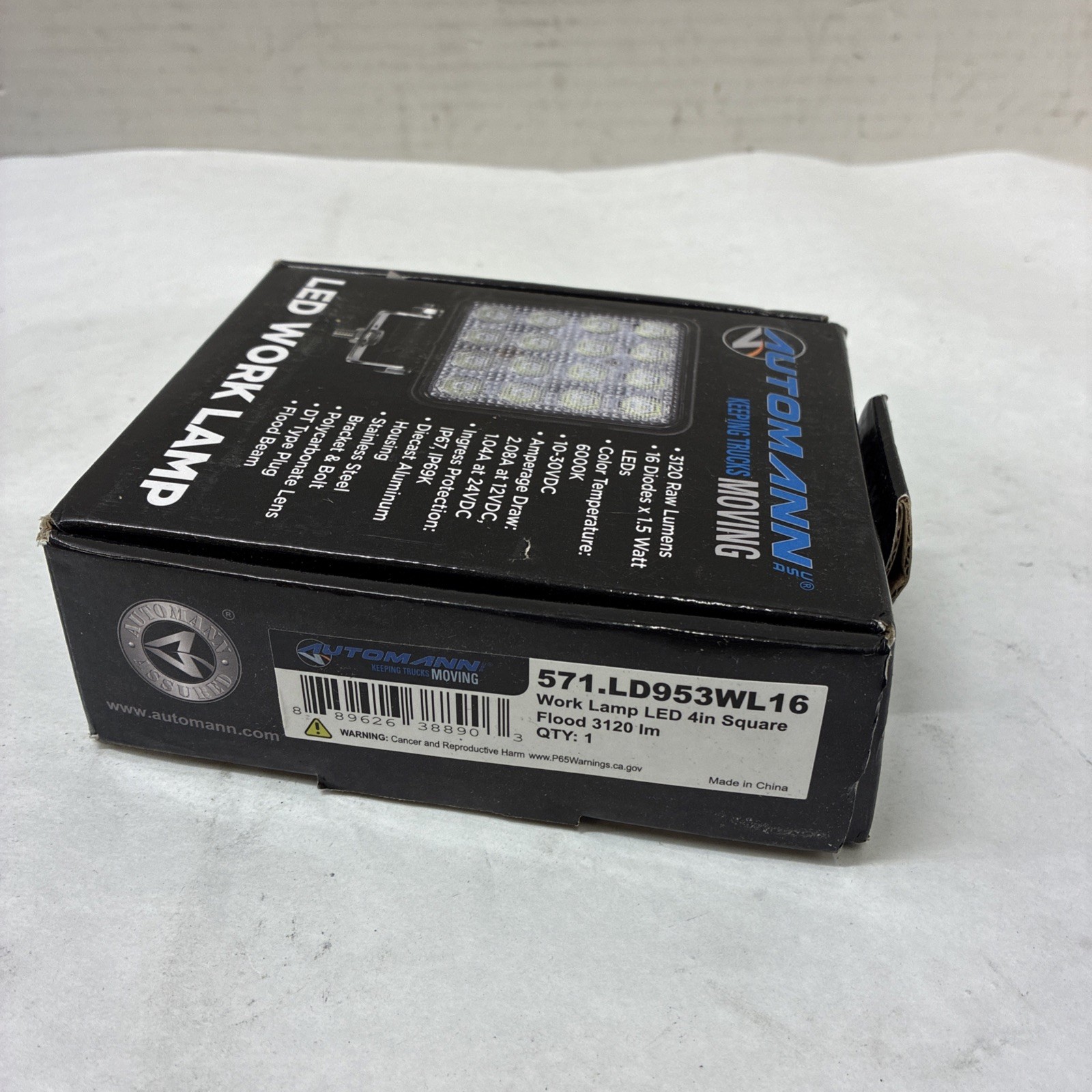 Automann 571.LD953WL16 Work Lamp Led 4 In Square Flood