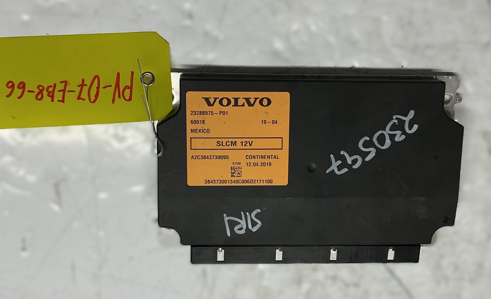 Genuine Volvo SLCM 12V Control Module Continental A2C3843730095 PN 23288975