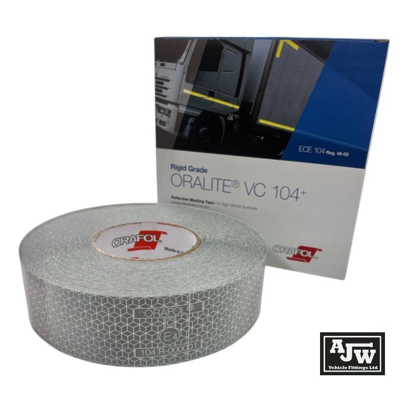 ORALITE ORAFOL 1M X 50MM WHITE Reflective Conspicuity Tape ECE104 Truck Lorry