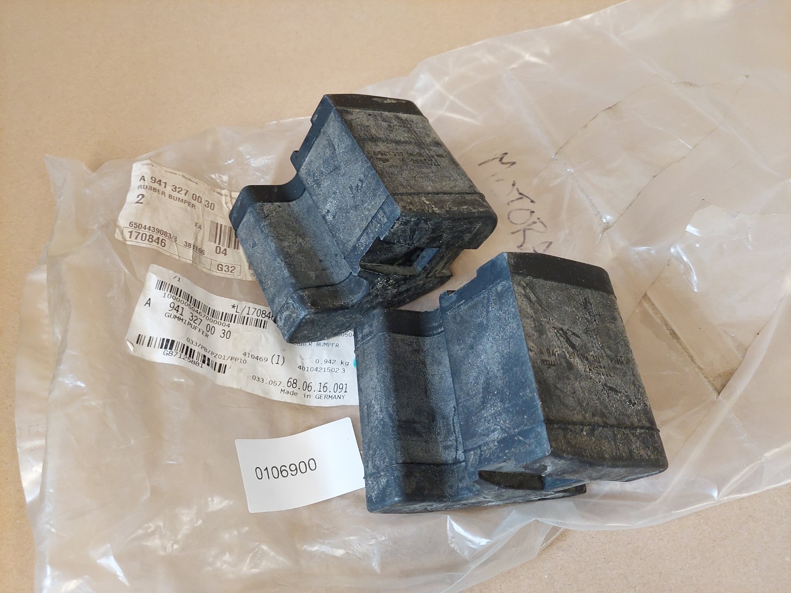 Mercedes Actros Atego Front Axle Stop Emergency Rubber Set A9413270030 Genuine
