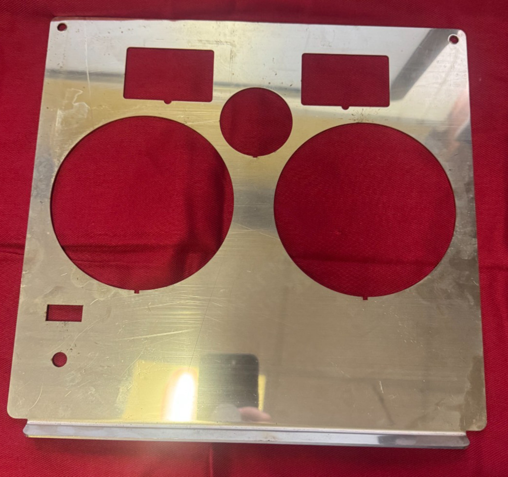 Kenworth T600, T800, W900 Dash Panel TRIM, BEZEL, FACE PLATE COVER STAINLESS STE
