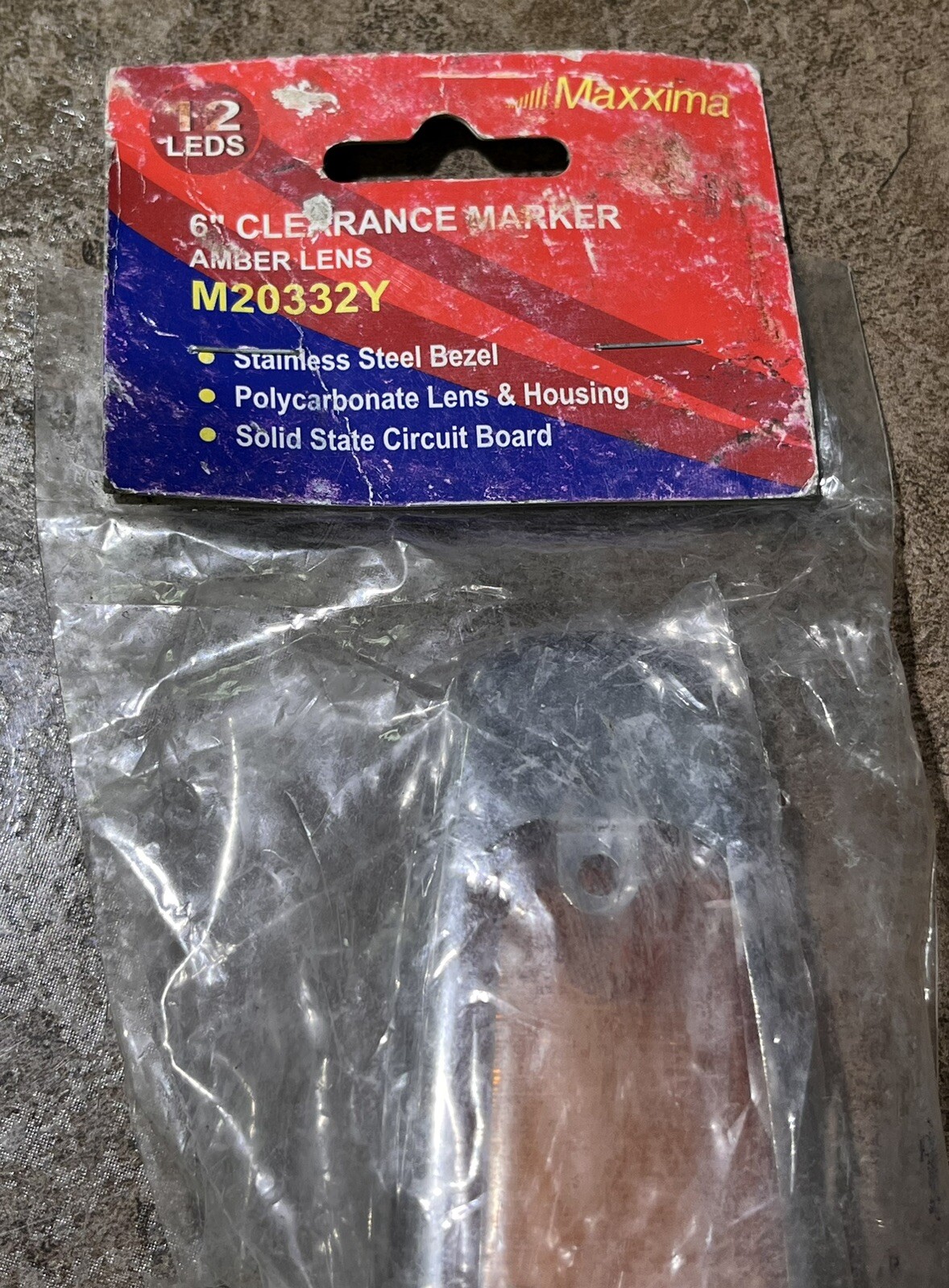 MAXXIMA 6” CLEARANCE MARKER LIGHT M20332Y *READY TO SHIP*