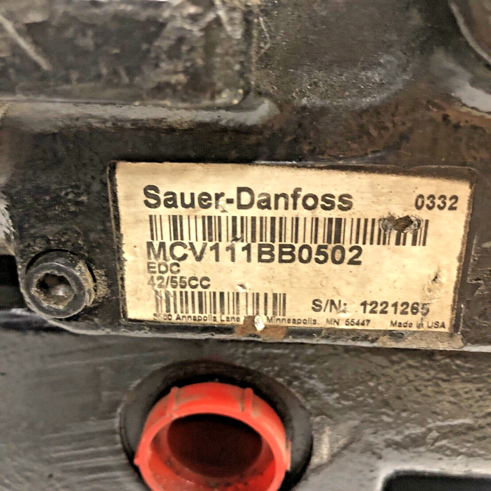 RTO Sauer Danfoss 9321086 Piston Pump; 90L042 EA1NN80; MCV111BB0502