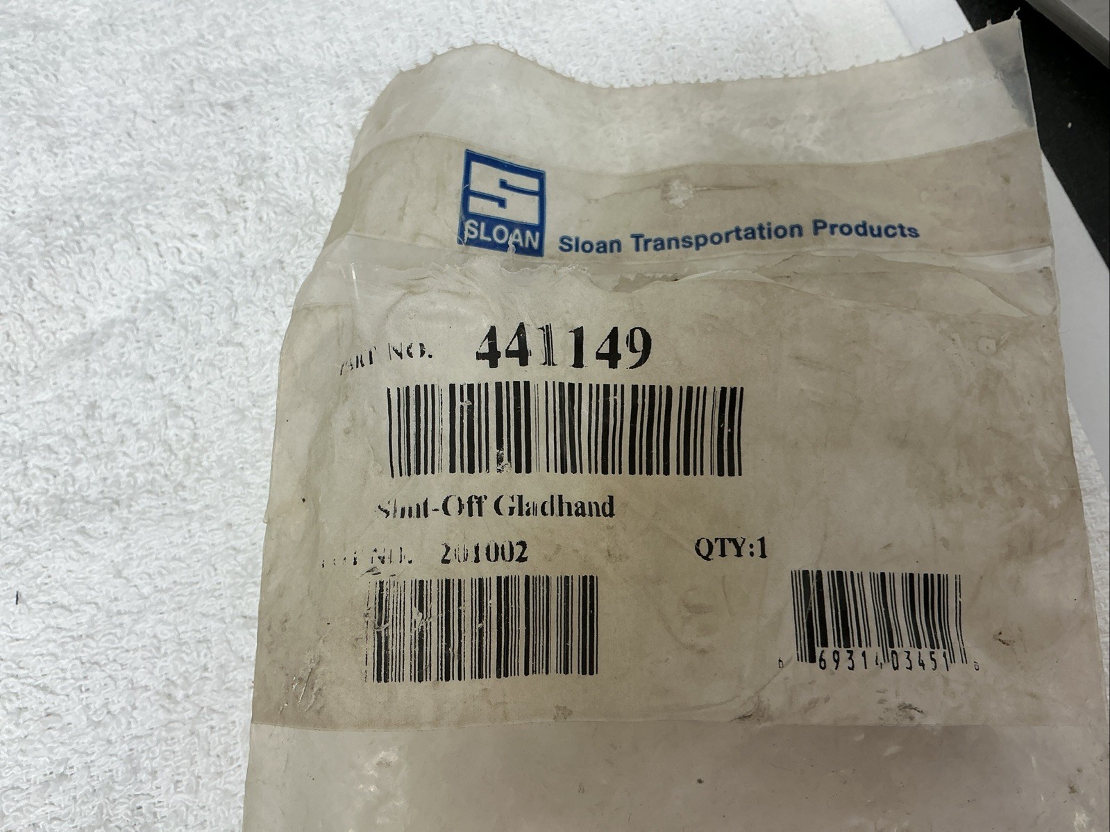 Tramec Sloan 441149 Bulkhead Lever Style Shut Off Gladhand, Aluminum, Emergency,