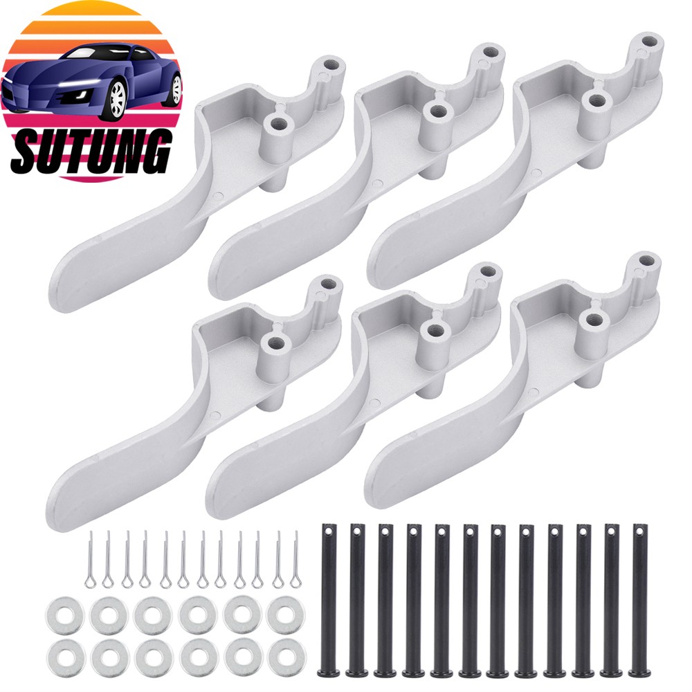 6pcs Cast Aluminum Tarp Stop Upright Kit 12 Pins Replace# 1705775-1 1703604-1