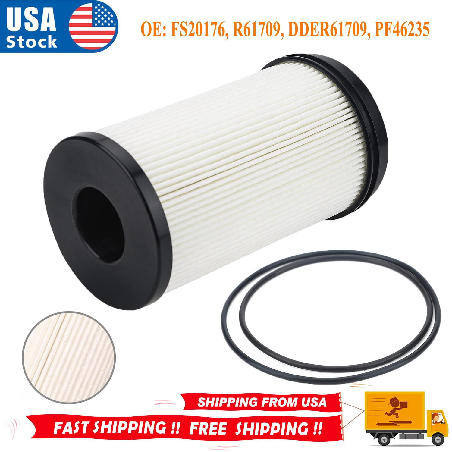 Replace Baldwin Filters PF46235 DDER61709 R61709 Detroit Diesel Water Seperator