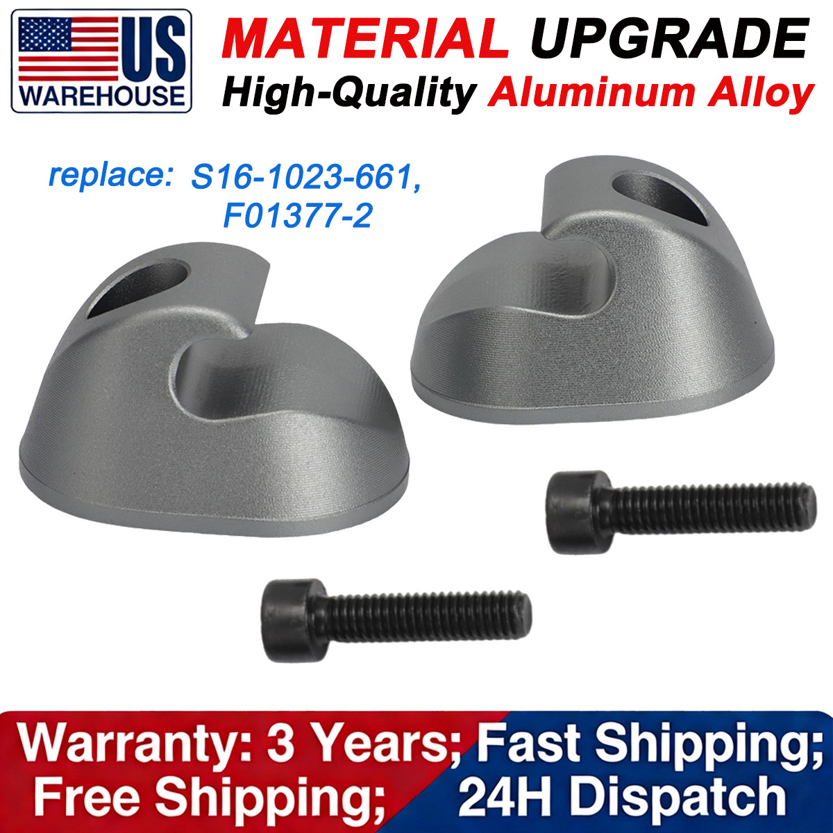 Aluminum Sun Visor Clip S16-1023-661 F01377-2 For Kenworth Peterbilt Interior US