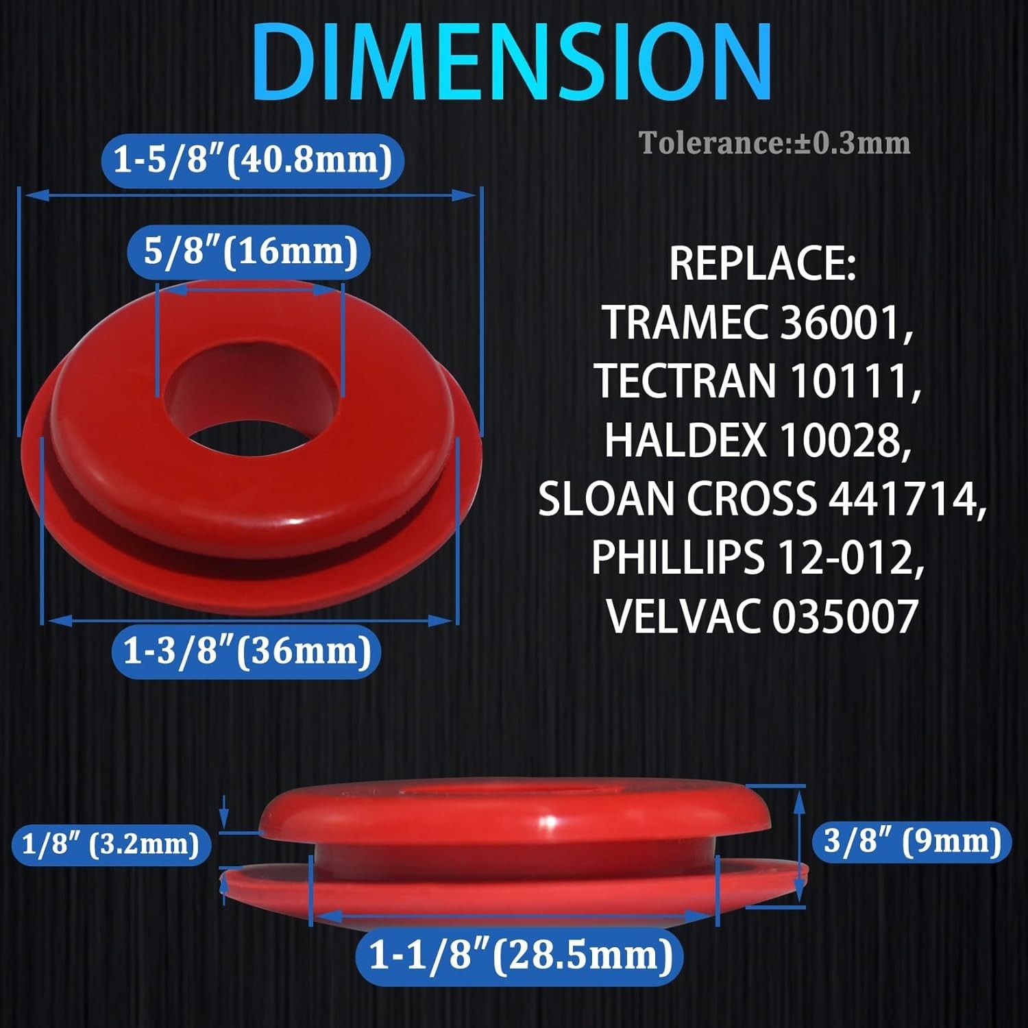 20 Glad Hand Seals Pack – Rubber Grommets for Durable Truck Brake Systems