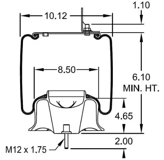 4x Volvo VNL Trucks AirSprings Rep:Vlv:20505399, W01-358-8829, Goodyear:1R12-405