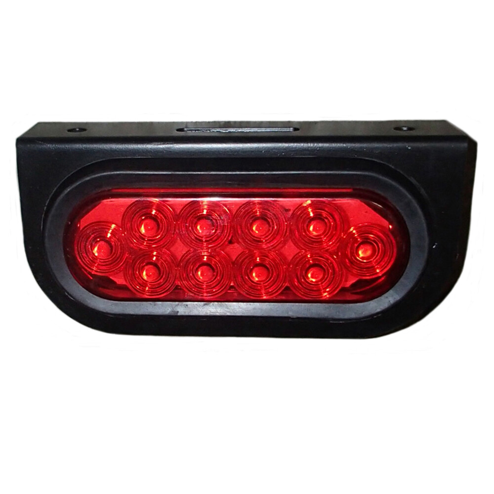 (1) 6″ Oval 10 LED Tail Light Kit with Mounting Bracket For Trucks & Trailers