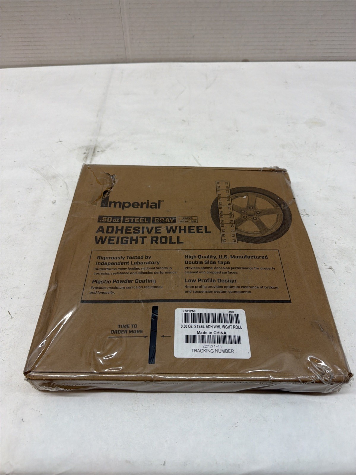 78125 Imperial 0.50 oz. Steel, Adhesive Wheel Weight Roll 300 PCS