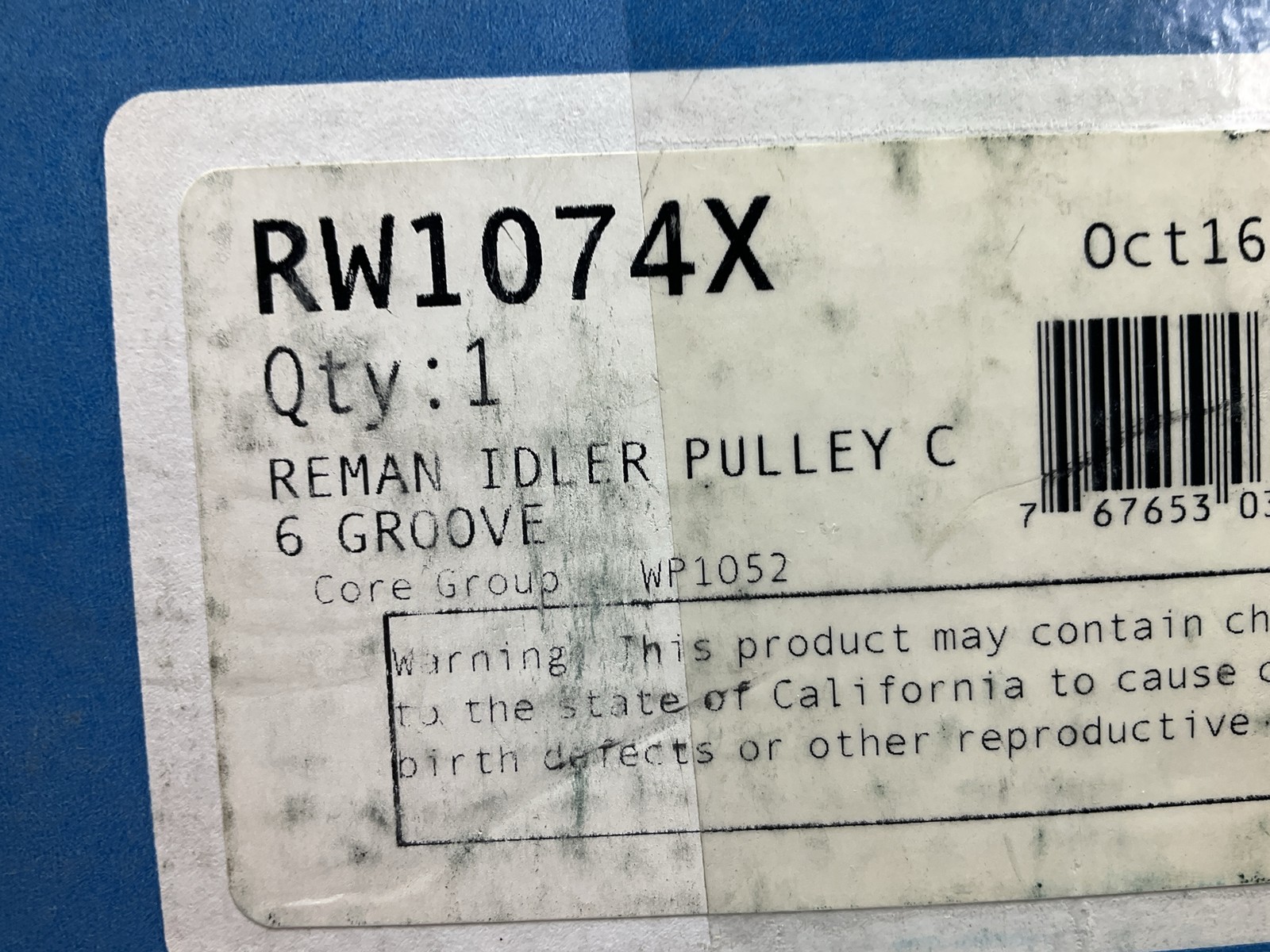REMAN. Haldex RW1074X Water Pump Idler Pulley For Cummins N14 3064404, 3066330