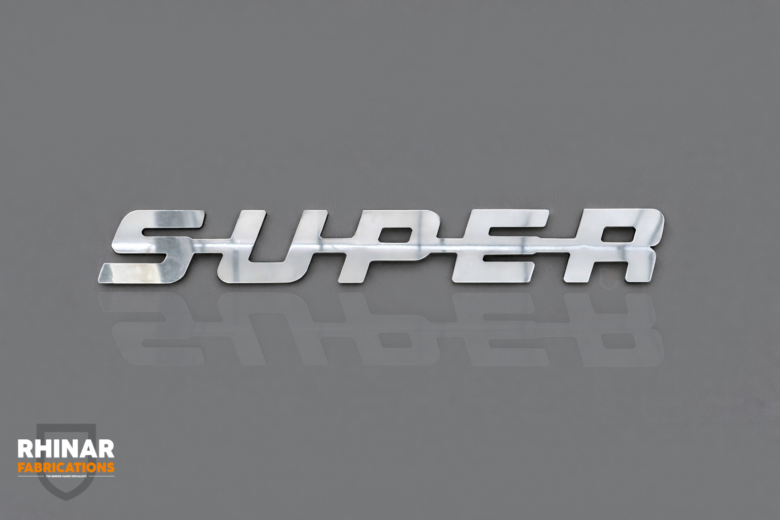 Stainless Steel SCANIA SUPER Grill badge, Front decoration (ALL SERIES) 2mm