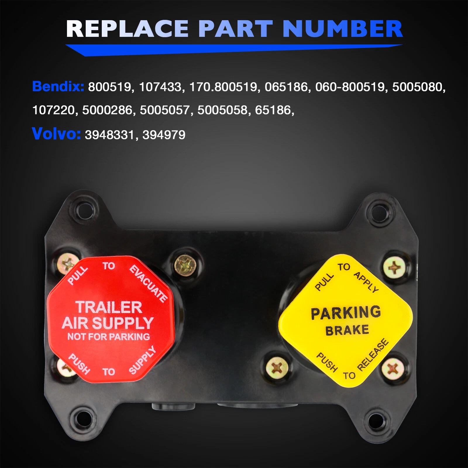 800519 MV-3 Dash Air Brake Control Valve Fit for Kenworth Freightliner Peterbilt