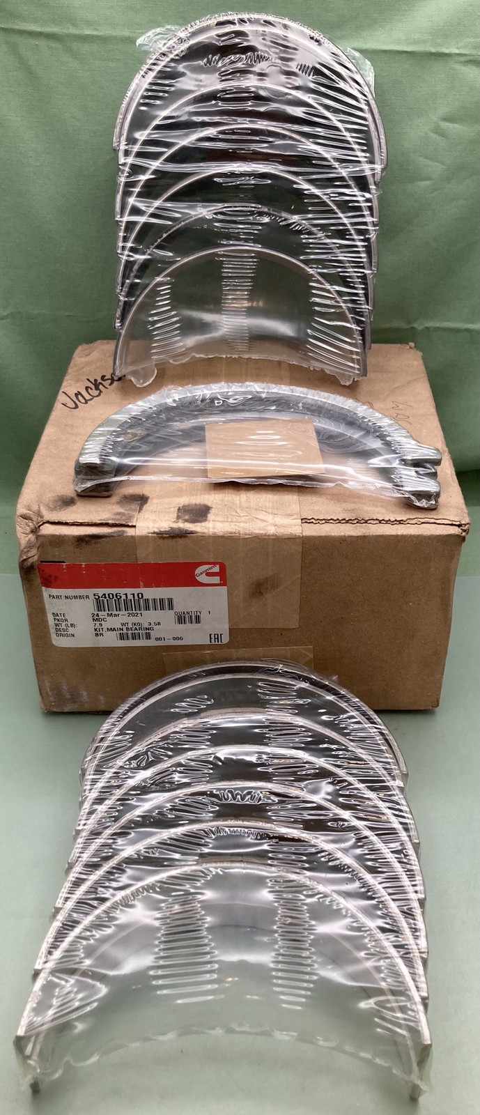 New Genuine Cummins 5406110 Engine Crankshaft Main Bearing Set
