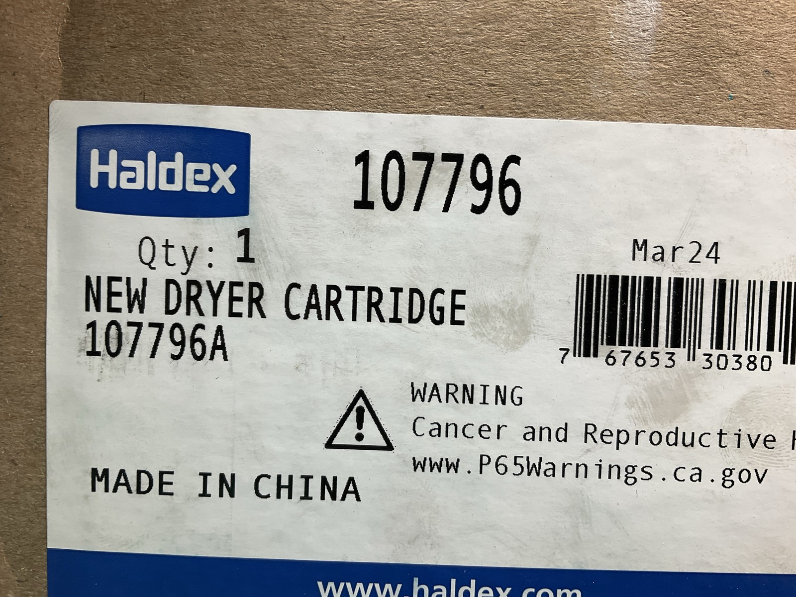 Haldex 107796 AD-9 Air Dryer Desiccant Cartridge