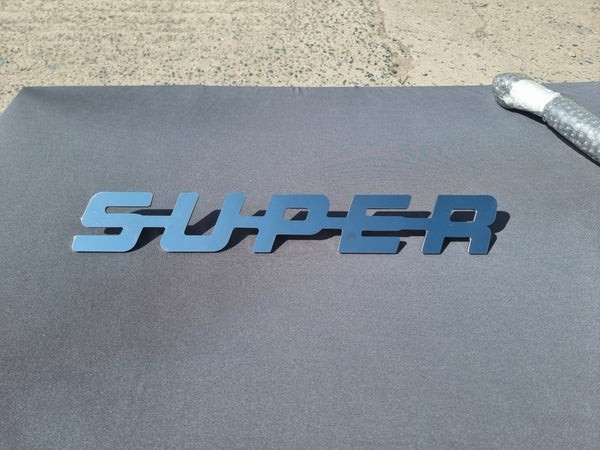 Stainless Steel SCANIA SUPER Grill badge, Front decoration (ALL SERIES) 2mm