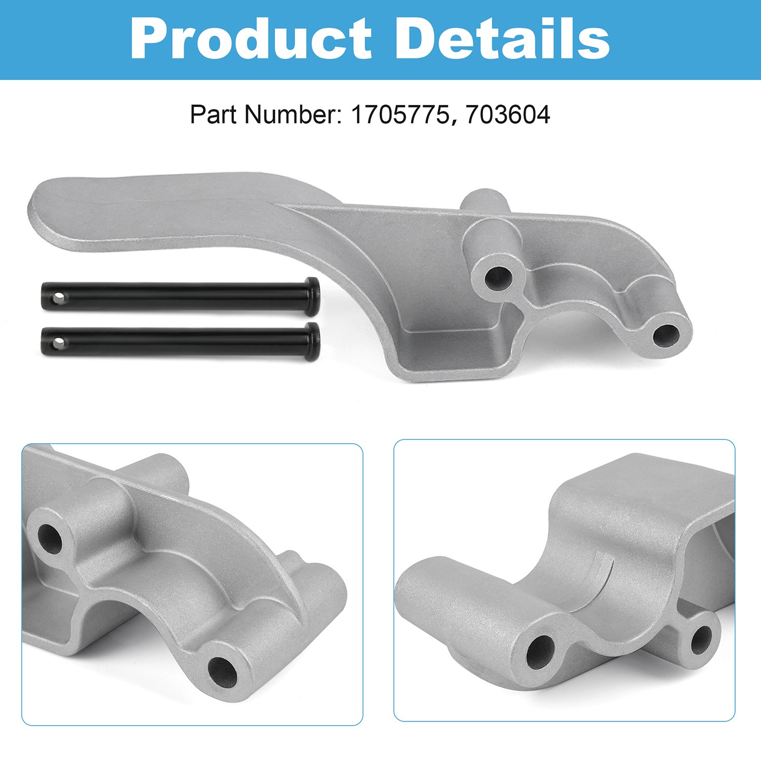 1705775 Easy-Off Cast Aluminum Offset Tarp Stop Upright Kit-6 Tarp Stops-12 Pins
