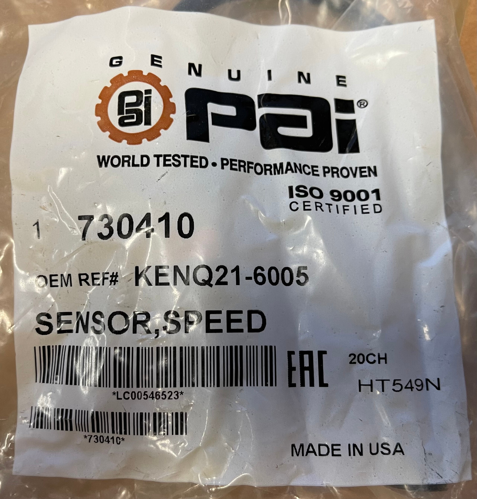 PAI/Kenworth OEM Speed Sensor KENQ21-6005 730410