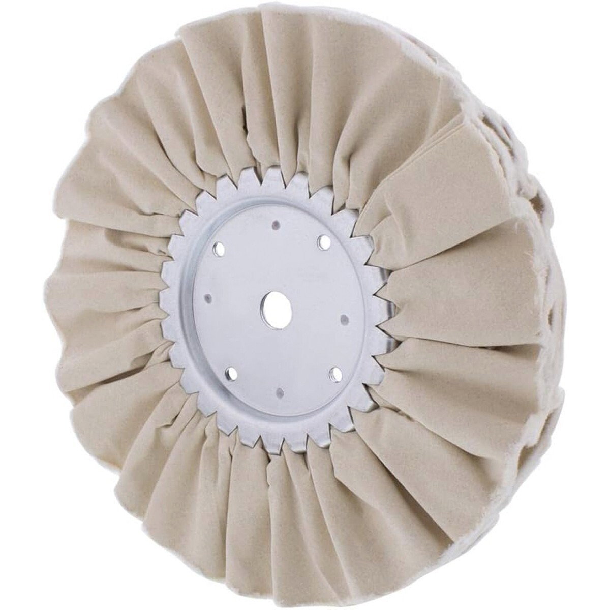 United Pacific 90031 10″ White Treated Airway Buff – 5/8″-& 1/2″- Arbor- 1 Unit