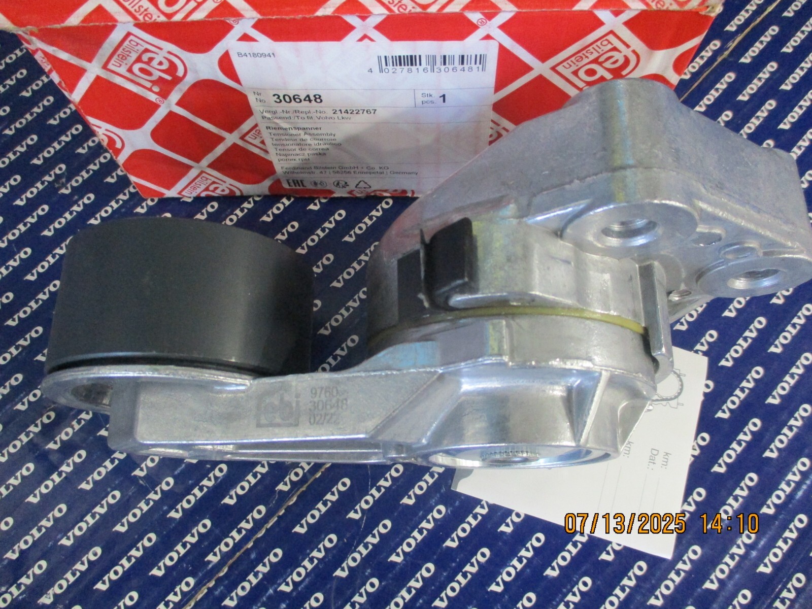 Volvo D12 belt tensioner HD 21422767 Febi brand made in Germany