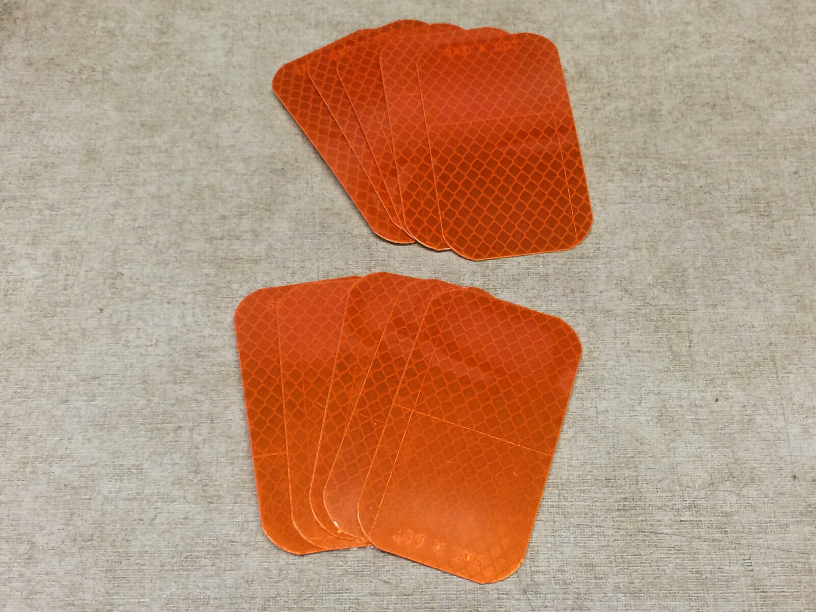 (TEN PACK) 3M 3-1/2″ x 2″ Amber Conspicuity Tape Reflectors – 989-74 – USA Made