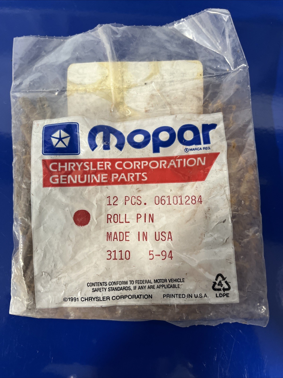 6101284 Mopar Pinion Shaft Roll Pin Package Of 12 Superseded Part 6503827