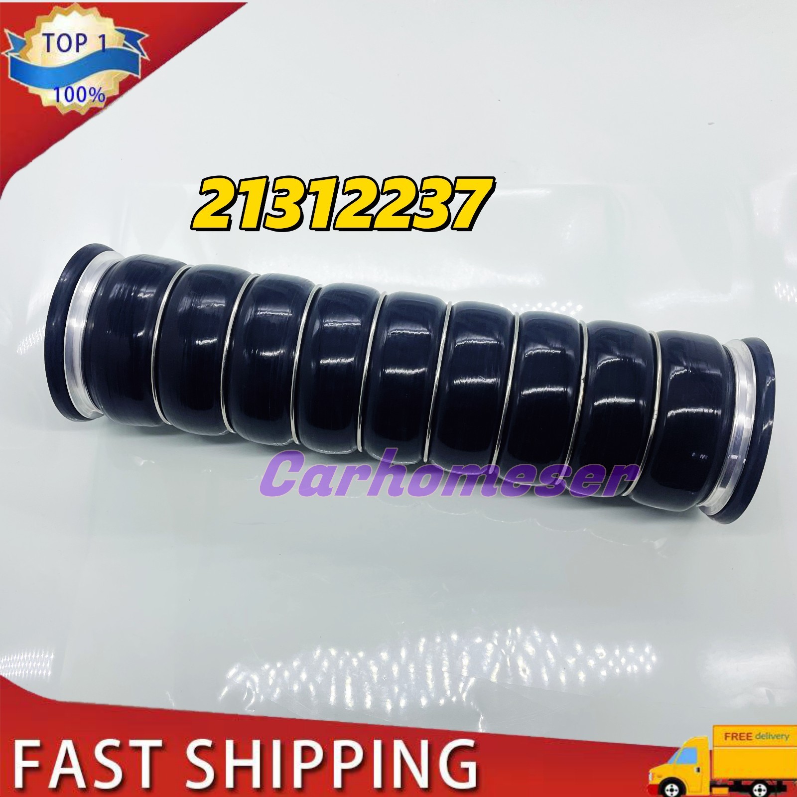 Black Pipe for Volvo Truck D12 VNL 21312237 Heavy Duty Charge Air Hose Hot Side
