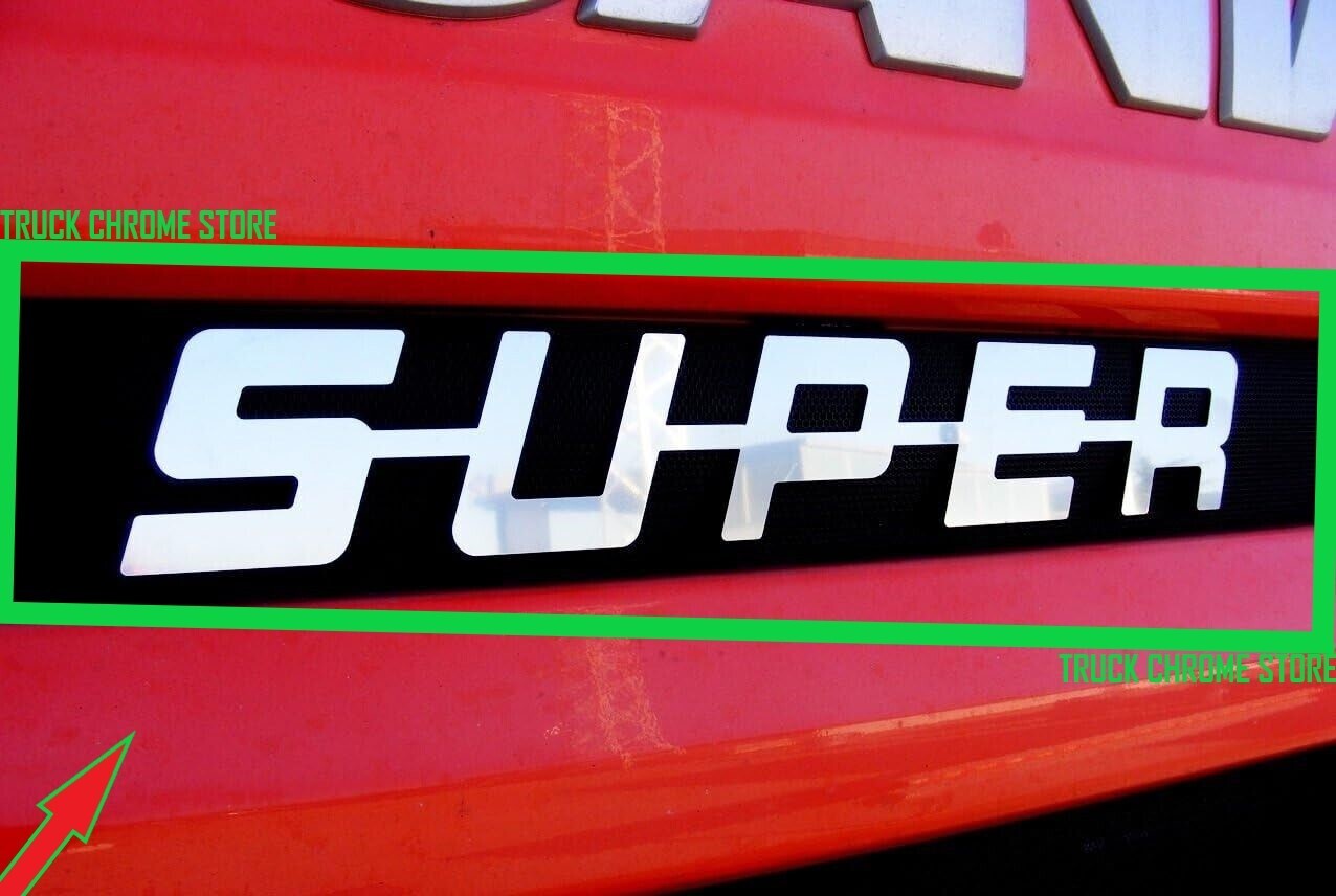 Scania SUPER LETTER CHROME Polished Stainless Steel 1 Pice.