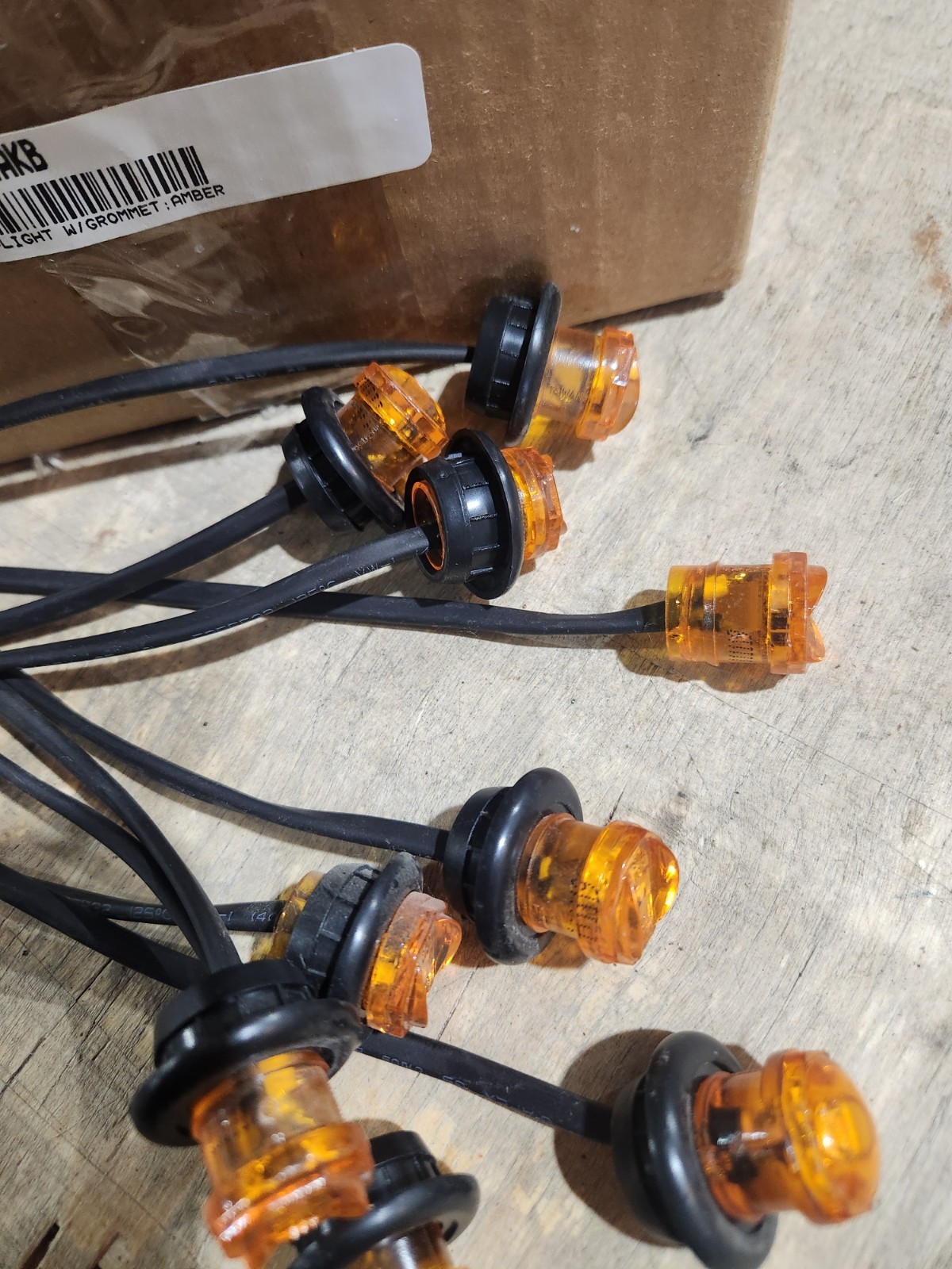 Qty 9** Optronics MCL11AKB Amber Marker/Clearance Light 3/4”