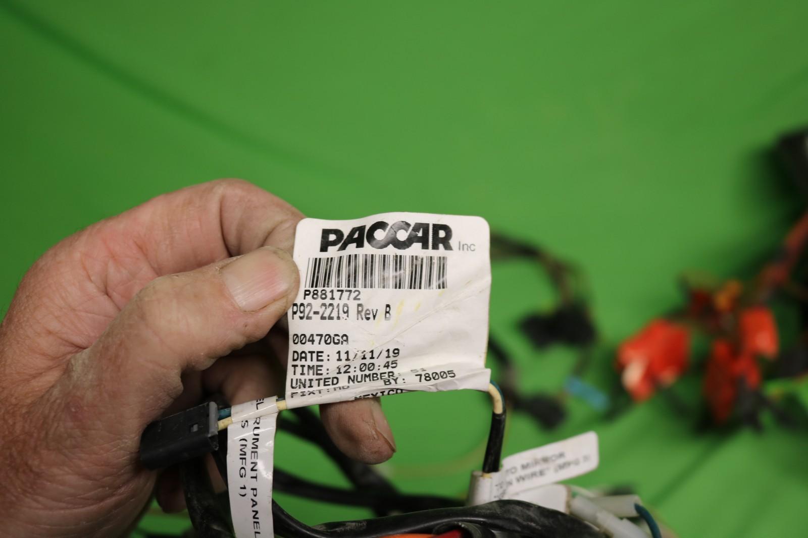 2021 Paccar Kenworth W900 Dash / Cab Wiring Harness, Fuse Box, & Other Wiring