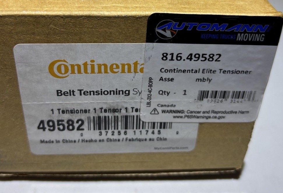 Automann 816.49582 Continental Elite Tensioner Assembly 49582