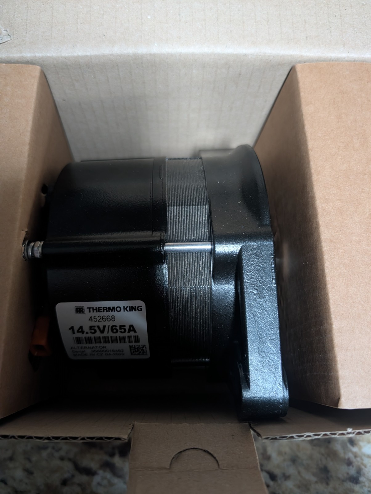 OEM Genuine Thermo King 65A Alternator 452668 and serpentine belt 781664