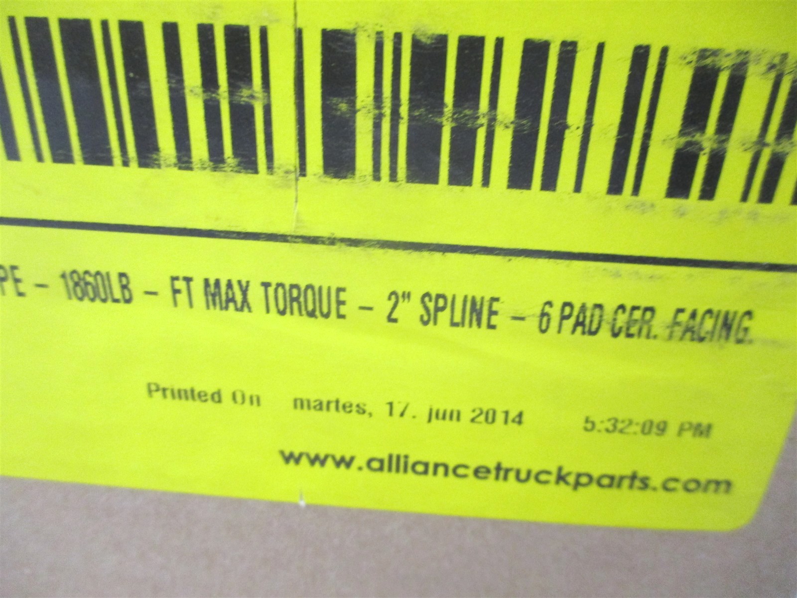 ABP N25 1551850EZ6SB NEW FOR ALLIANCE 15.5″ EZ ASSIST HEAVY DUTY CLUTCH