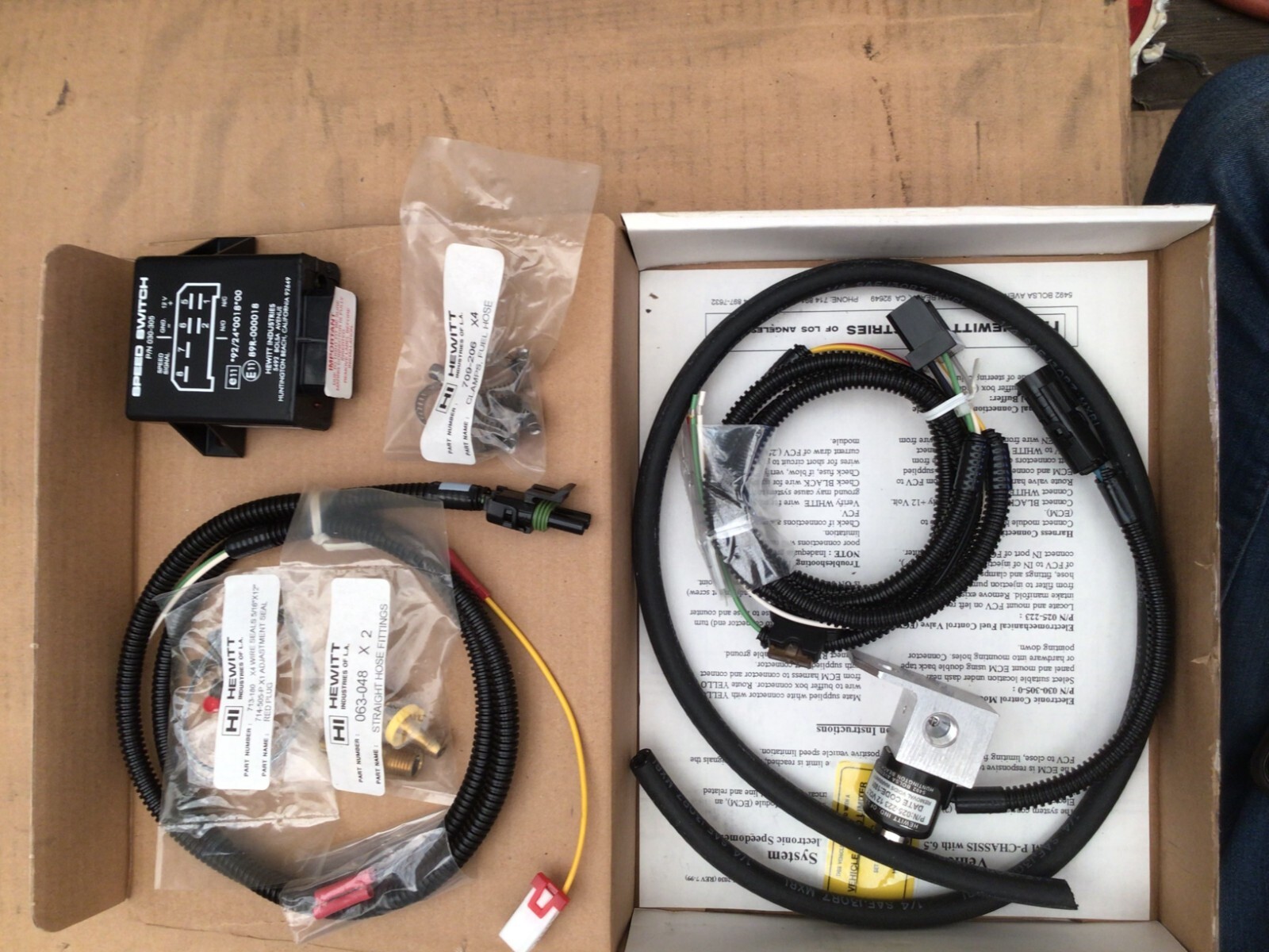 Hewitt industries – vehicle speed limiting system 103-063 kit