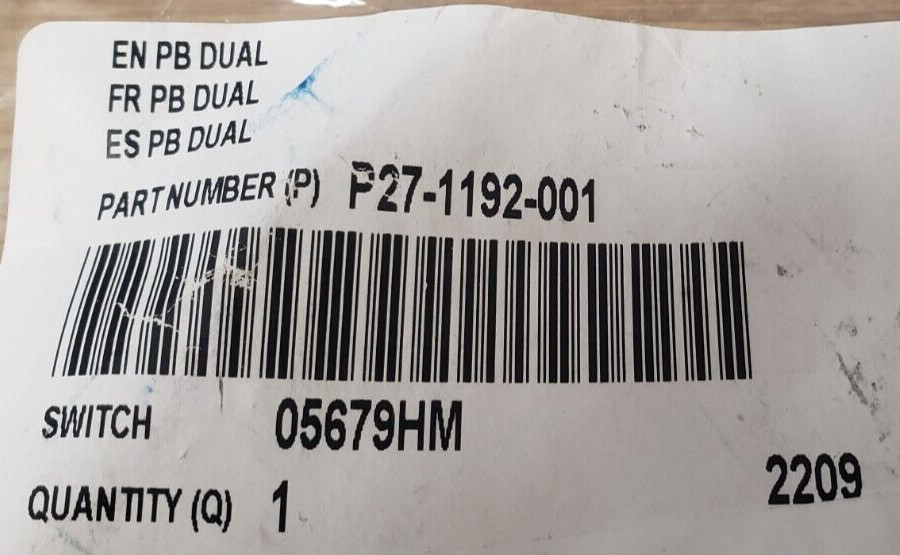 ~NEW GENUINE PACCAR OEM KENWORTH FLOOD LAMPS ROCKER SWITCH p/n – P27-1192-001