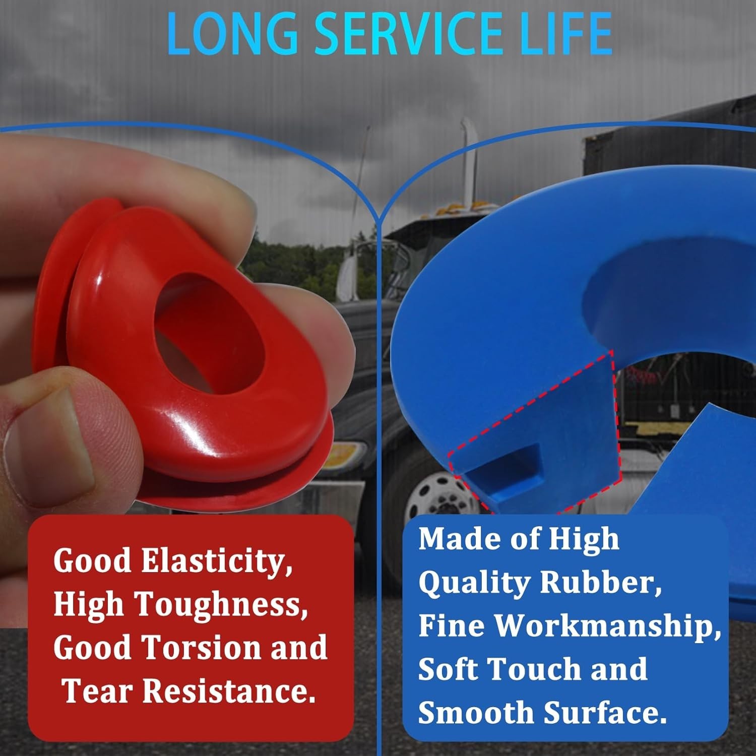 20 Glad Hand Seals Pack – Rubber Grommets for Durable Truck Brake Systems
